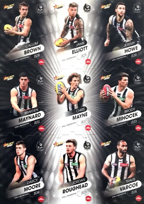 2020 Footy Stars Collingwood Magpies Jigsaw Team Set