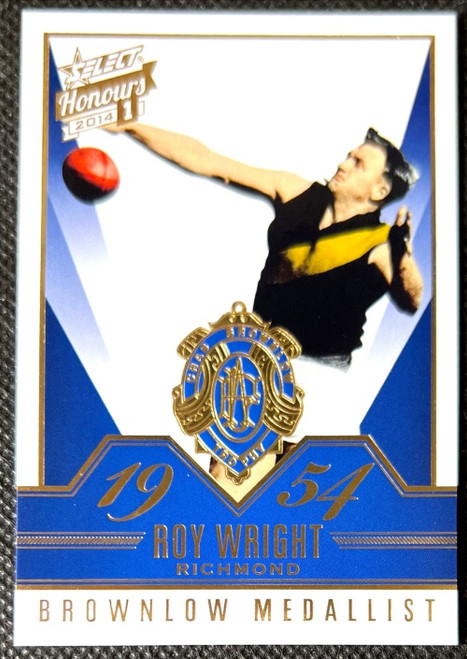 2014 AFL ROY WRIGHT Richmond Tigers Honours series 1 Brownlow Medallist Gallery Card BG14