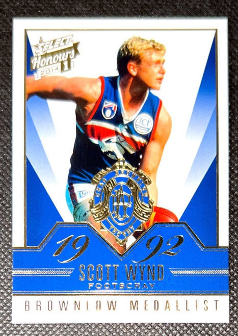 2014 AFL SCOTT WYND Footscray Bulldogs Honours series 1 Brownlow Medallist Gallery Card BG39