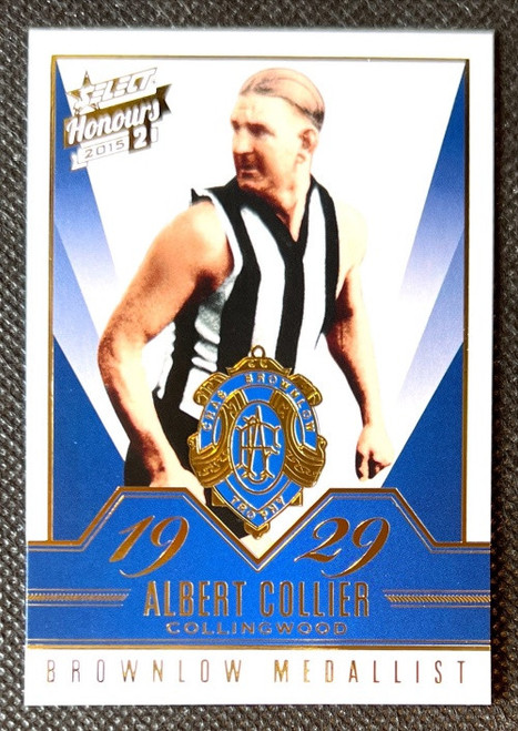 2015 AFL HARRY COLLIER Collingwood Magpies Honours series 2 Brownlow Medallist Gallery Card BG56