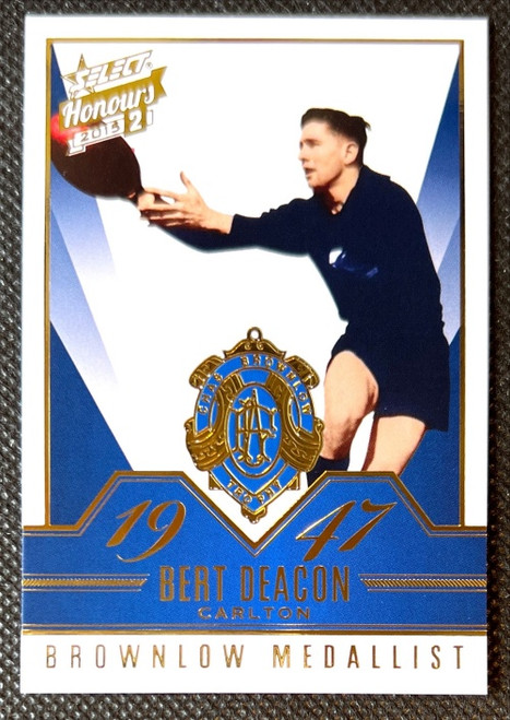 2015 AFL BERT DEACON Carlton Blues Honours series 2 Brownlow Medallist Gallery Card BG66