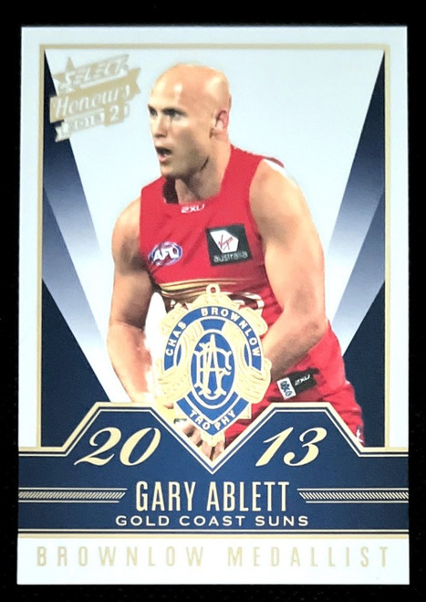 2015 AFL GARY ABLETT Gold Coast Suns Honours series 2 Brownlow Medallist Gallery Card BG99