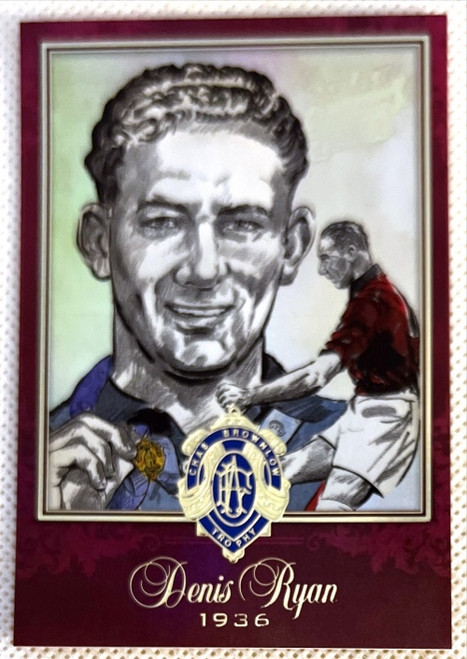 Copy of 2015 AFL DENIS RYAN Fitzroy Lions Honours Series 2 Brownlow Medallist Sketch Card BSK61