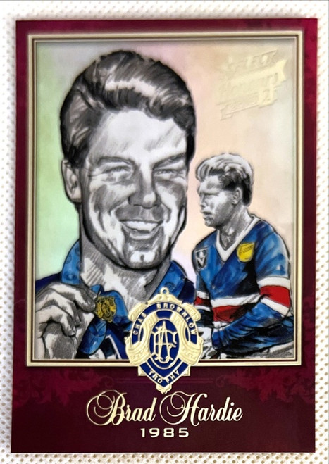 2015 AFL BRAD HARDIE Footscray Bulldogs Honours Series 2 Brownlow Medallist Sketch Card BSK83