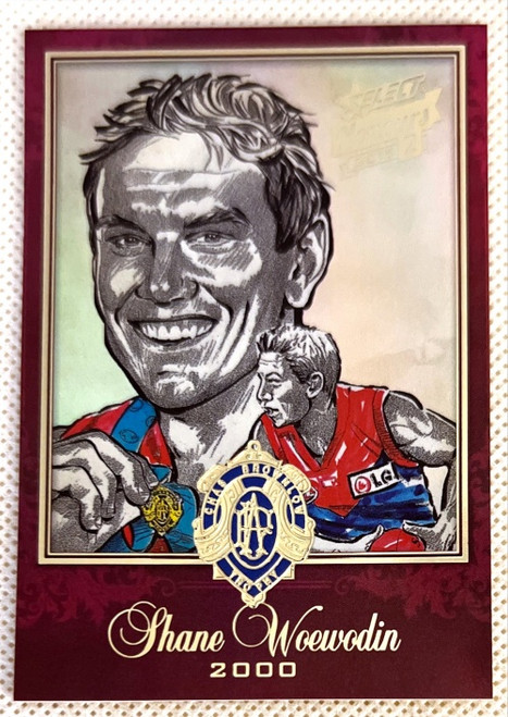 2015 AFL SHANE WOEWODIN Melbourne Demons Honours Series 2 Brownlow Medallist Sketch Card BSK92