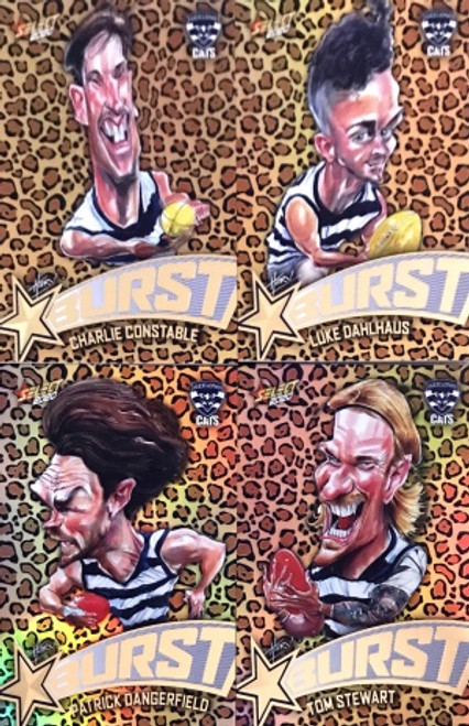 2020 AFL Footy Stars Geelong Cats Leopard Starburst Set