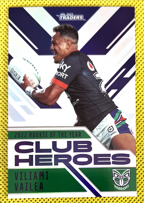 2023 NRL TRADERS TITANIUM SERIES VILIAMI VATLEA NEW ZEALAND WARRIORS CLUB HEROES CARD CH30/44