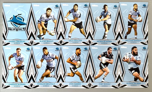 2023 NRL TRADERS TITANIUM SERIES CRONULLA SHARKS BASE TEAM SET