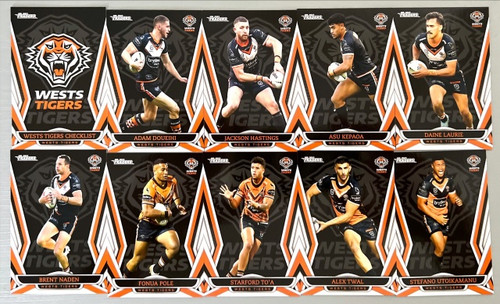 2023 NRL TRADERS TITANIUM SERIES WESTS TIGERS BASE TEAM SET