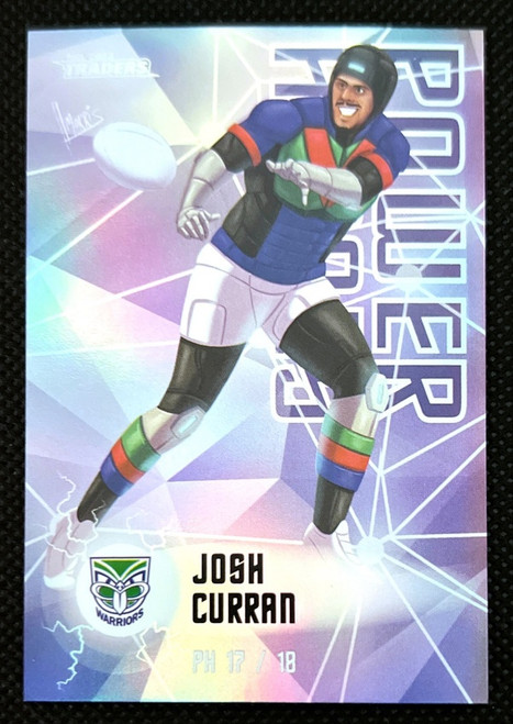 2023 NRL TRADERS TITANIUM SERIES JOSH CURRAN NEW ZEALAND WARRIORS  POWER HEROES CARD