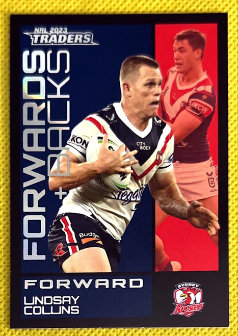 2023 NRL TRADERS TITANIUM SERIES LINDSAY COLLINS SYDNEY ROOSTERS FORWARDS & BACK  CARD