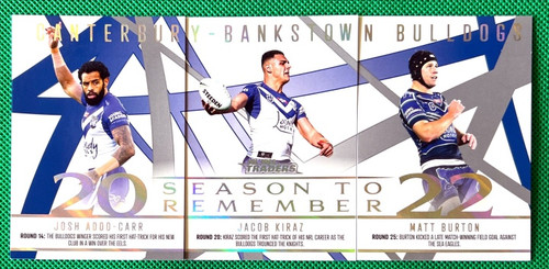 2023 NRL TRADERS SERIES CANTERBURY BULLDOGS SEASON TO REMEMBER 3 CARD SET