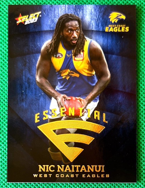 2023 AFL SELECT FOOTY STARS NIC NAITANUI WEST COAST EAGLES ESSENTIAL CARD  E83