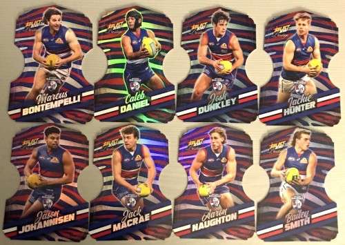 2020 AFL Footy Stars Prestige Western Bulldogs Zebra Die-Cut Set