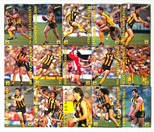 1995 AFL Select Series 1 HAWTHORN HAWKS Base Team Set