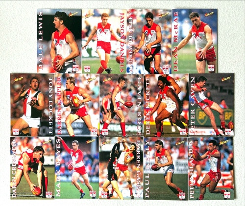 1995 AFL Select Series 1 SYDNEY SWANS Base Team Set