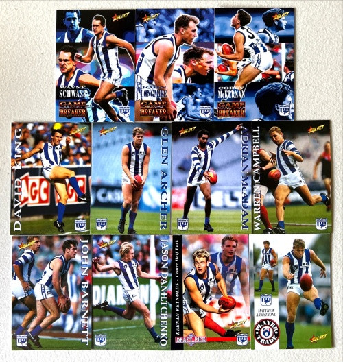 1995 AFL Select Series 2 NORTH MELBOURNE KANGAROOS Base Team Set