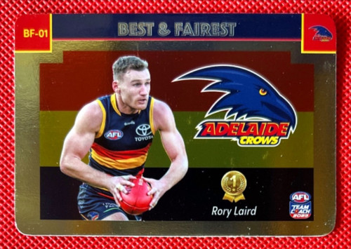 2023 AFL Teamcoach RORY LAIRD Adelaide Crows Best & Fairest Card BF-01