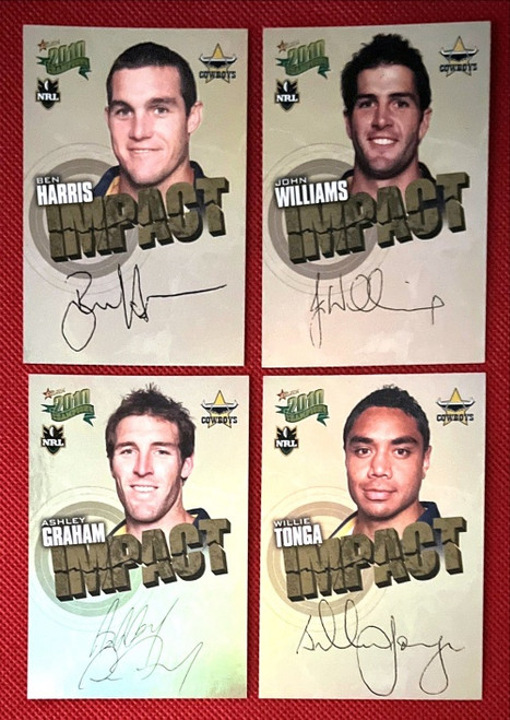 2010 NRL SELECT NORTH QUEENSLAND COWBOYS  IMPACT FOIL SIGNATUTRE  TEAM SET