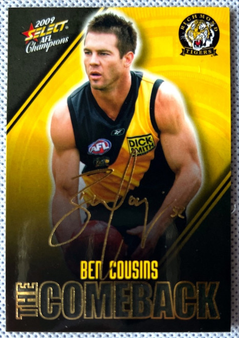 2009 AFL SELECT CHAMPIONS BEN COUSINS COMEBACK ALBUM CARD