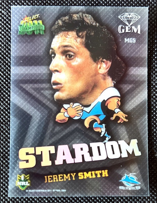 2011 NRL SELECT CHAMPIONS JEREMY SMITH CRONULLA SHARKS GEM CARD