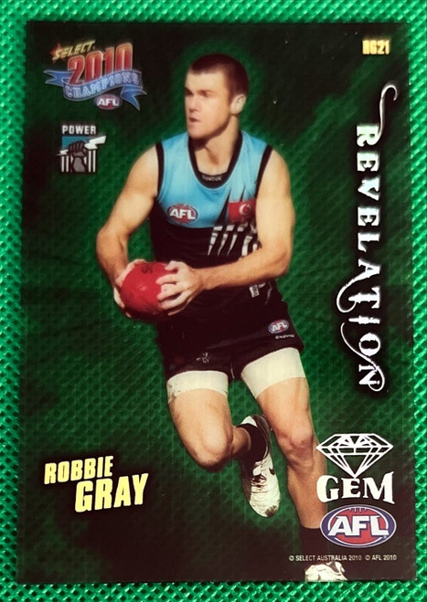 2010 AFL SELECT CHAMPIONS ROBBIE GRAY PORT ADELAIDE POWERREVELATIONS GEM CARD