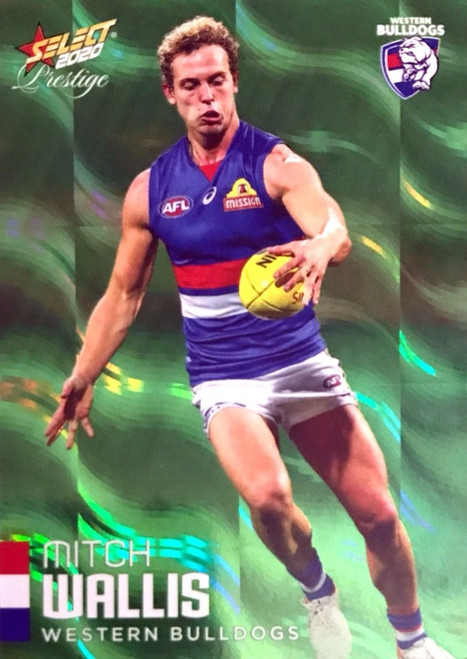 2020 AFL Footy Stars Prestige Green Parallel Card Western Bulldogs MITCH WALLIS Card