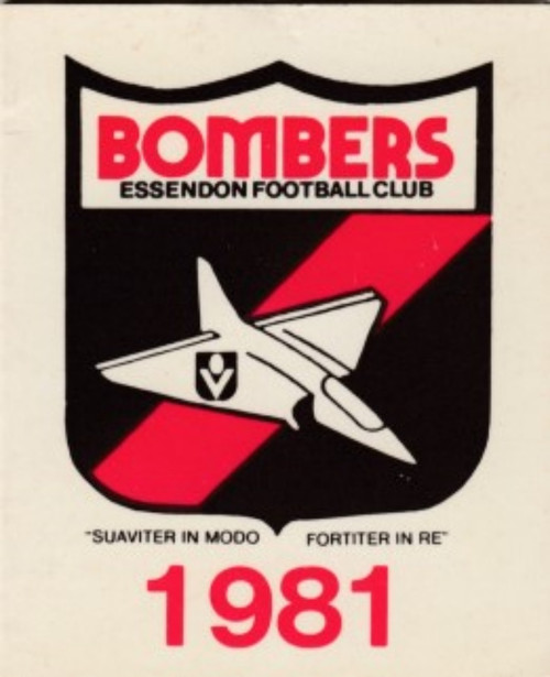 1981 ESSENDON BOMBERS MEMBERSHIP TICKET