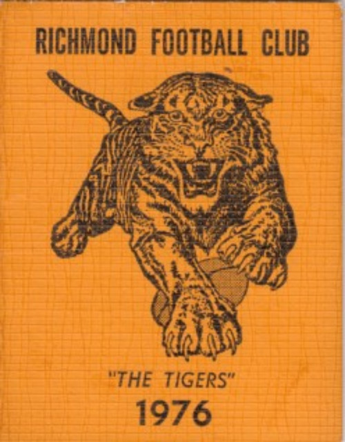 1976 RICHMOND TIGERS MEMBERSHIP CARD