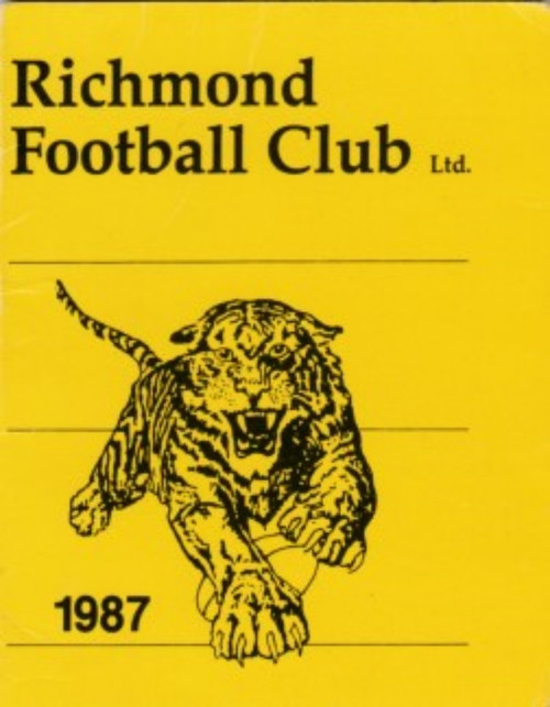 1987 RICHMOND TIGERS MEMBERSHIP CARD