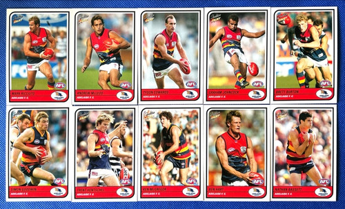 2005 AFL TRADITION ADELAIDE CROWS COMMON TEAM SET