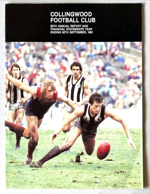 1981 COLLINGWOOD F.C. ANNUAL REPORT & FINANCIAL REPORT