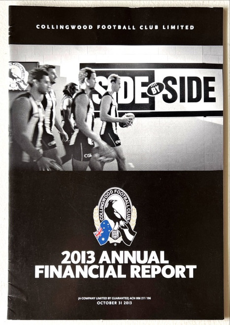 2013 COLLINGWOOD F.C. ANNUAL  FINANCIAL REPORT