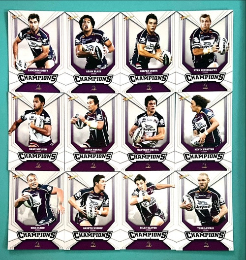 2011 NRL SELECT CHAMPIONS MELBOURNE STORM SILVER PARALLEL TEAM SET