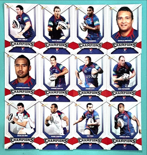 2011 NRL SELECT CHAMPIONS NEWCASTLE KNIGHTS SILVER PARALLEL TEAM SET