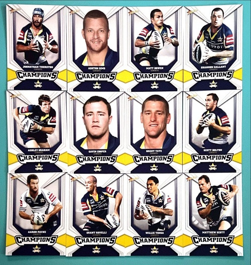 2011 NRL SELECT CHAMPIONS NORTH QUEENSLAND COWBOYS SILVER PARALLEL TEAM SET