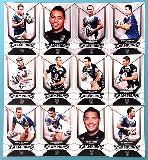 2011 NRL SELECT CHAMPIONS NEW ZEALAND WARRIORS SILVER PARALLEL TEAM SET