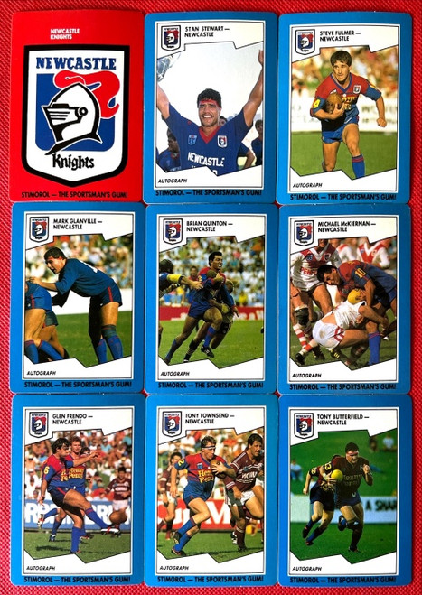 1989 STIMOROL RUGBY LEAGUE NEWCASTLE KNIGHTS TEAM SET