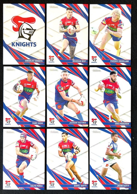 2024 NRL TRADERS TITANIUM NEWCASTLE KNIGHTS PEARL PARALLEL TEAM SET