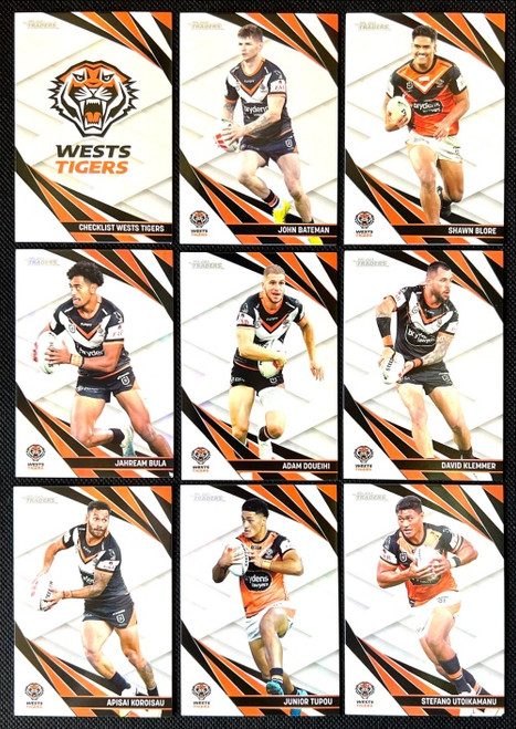 2024 NRL TRADERS TITANIUM WESTS TIGERS PEARL PARALLEL TEAM SET