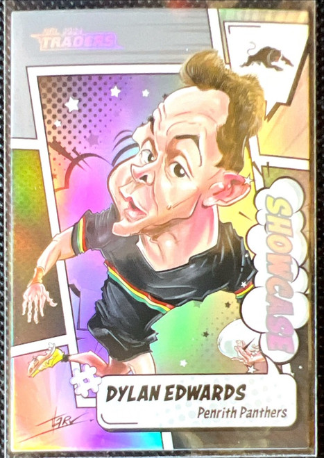 2024 NRL TRADERS TITANIUM DYLAN EDWARDS PENRITH PATHERS SHOWCASE CARICATURES