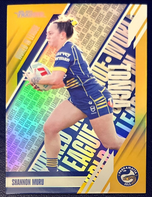 2024 NRL TRADERS TITANIUM SHANNON MURU EELS WORLD IN LEAGUE PARALLEL CARD WLP36/54