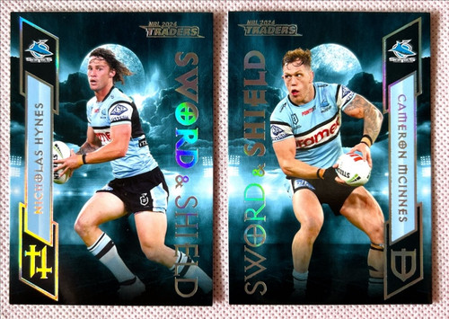 2024 NRL TRADERS TITANIUM McINNES & HYNES SWORD & SHIELD CARDS