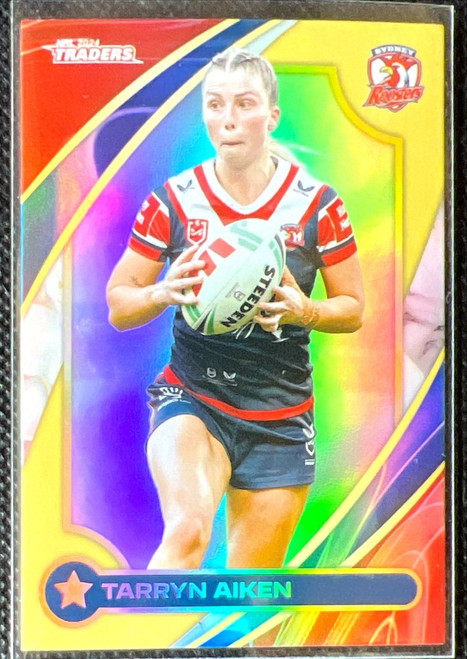 2024 NRL TRADERS TITANIUM TARRYN AIKEN SYDNEY ROOSTERS WOMENS GOLD CARD WG49/60