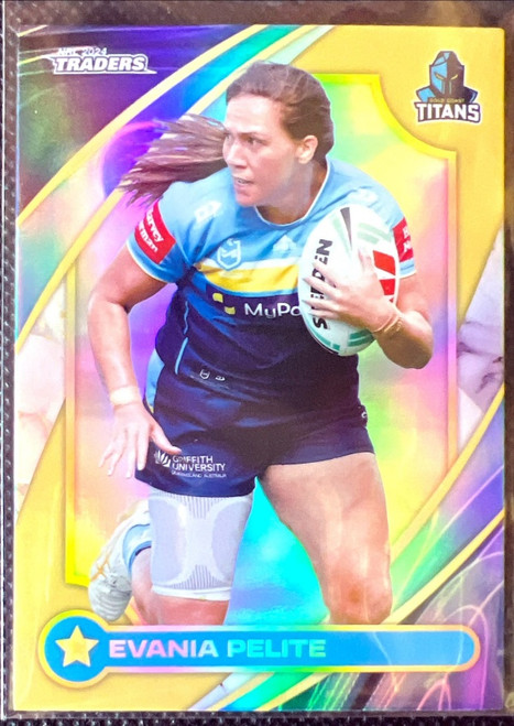 2024 NRL TRADERS TITANIUM EVANIA PELITE GOLD COAST TITANS WOMENS GOLD CARD WG24/60