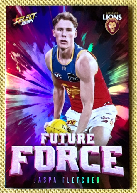 2024 AFL FOOTY STARS JASPA FLETCHER BRISBANE LIONS FUTURE FORCE CARD FF8