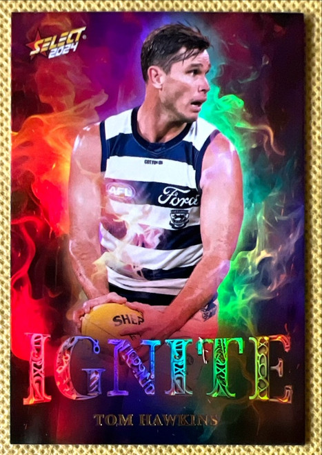 2024 AFL FOOTY STARS TOM HAWKINS GEELONG CATS IGNITE CARD IG27