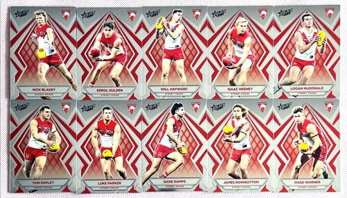 2024 AFL FOOTY STARS SYDNEY SWANS LUMINOUS TEAM SET