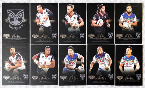 2018 NRL ELITE NEW ZEALAND WARRIORS SILVER PARALLEL TEAM SET