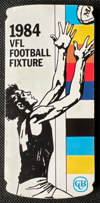 1984 CARLTON DRAUGHT AFL FOOTY FIXTURE